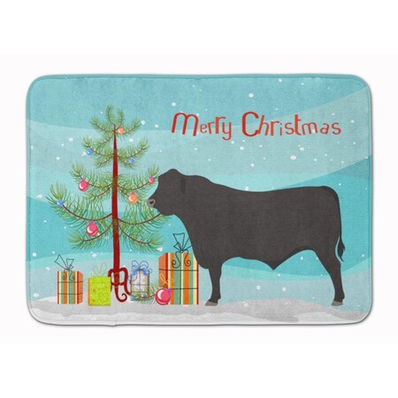 Carolines Treasures Black Angus Cow Christmas Machine Washable Memory Foam Mat BB9195RUG